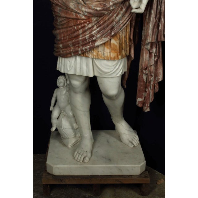 Stone 19th Century Marble Sculpture of Augustus of Prima Porta by Andrea Navari For Sale - Image 7 of 9