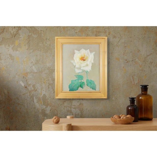 Tan Botanical Specimen Rose by Dimitri Romanovski, C. 1950 For Sale - Image 8 of 9