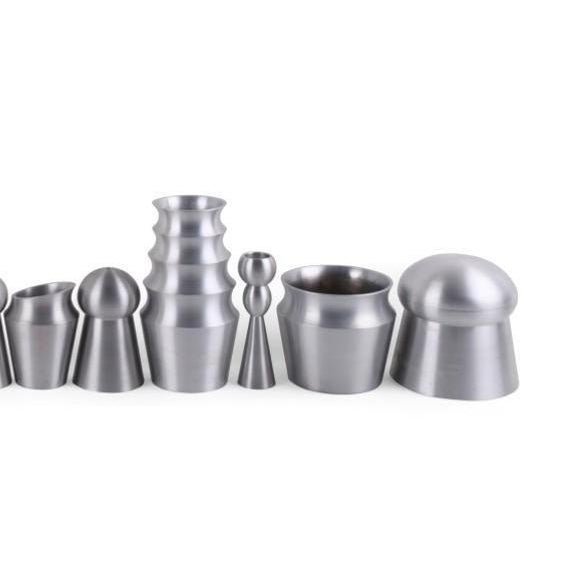 A set of eleven tabletop objects named “Integrated Metal Table Objects”. The set was designed and made by Harry Gutfreund...