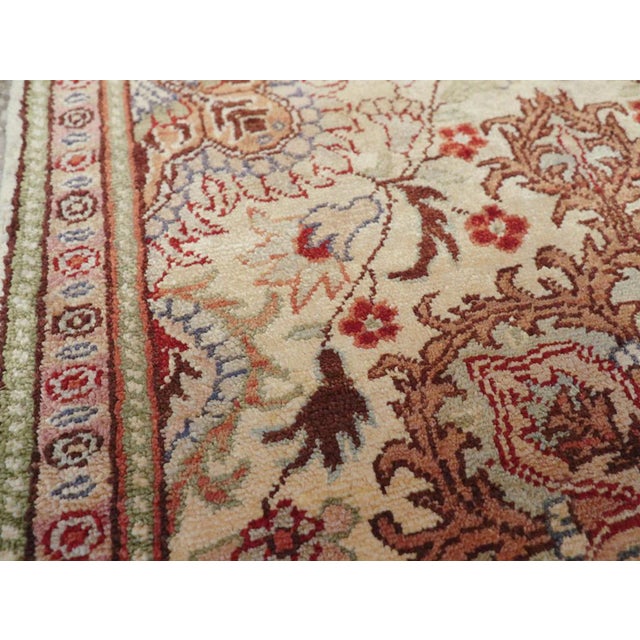 Galerie Shabab Collection Mid-20th Century Turkish Herekeh Silk Rug For Sale - Image 4 of 6