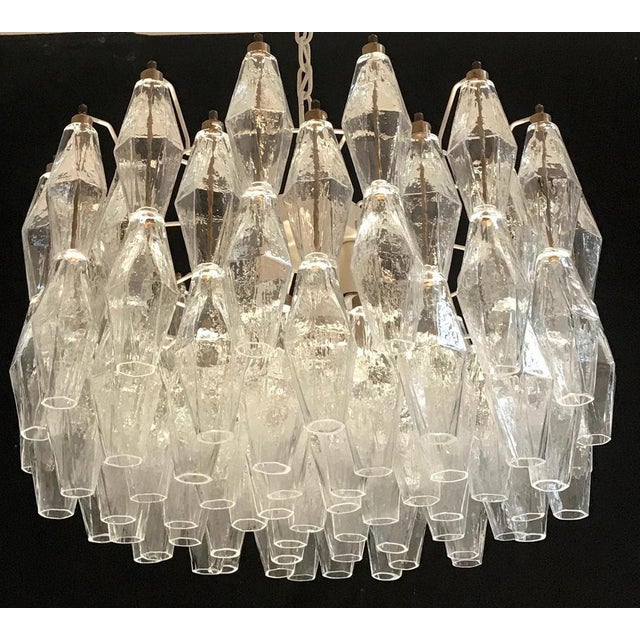 Poliedri Murano Glass Chandelier in the style of Carlo Scarpa, 1980s For Sale - Image 16 of 18