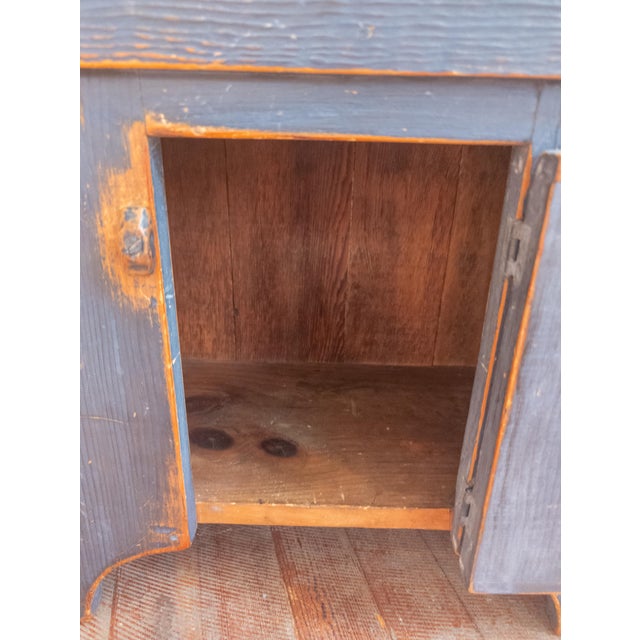 Blue 20th Century Child's Size Miniature Dry Sink in Blue Paint For Sale - Image 8 of 12