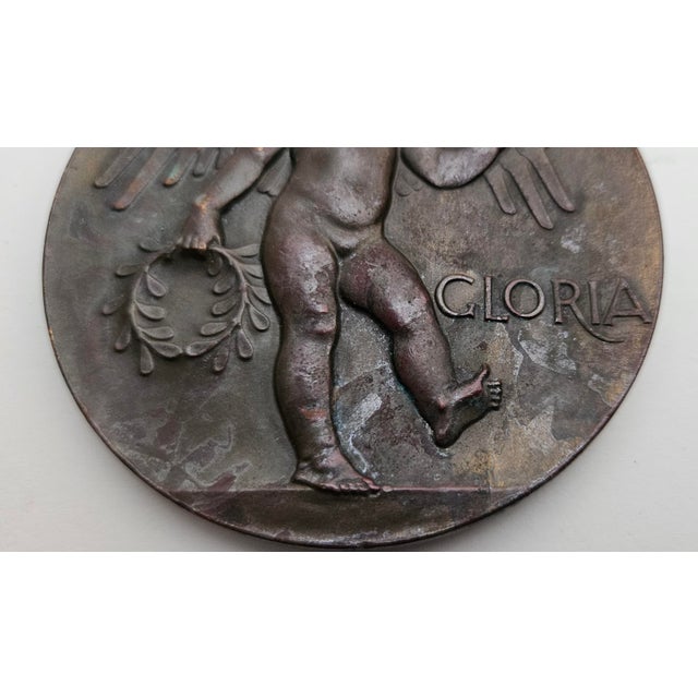 Industrial 1933 Fame and Glory Bronze Medal by Carl Paul Jennewein for the Society of Medalists For Sale - Image 3 of 10