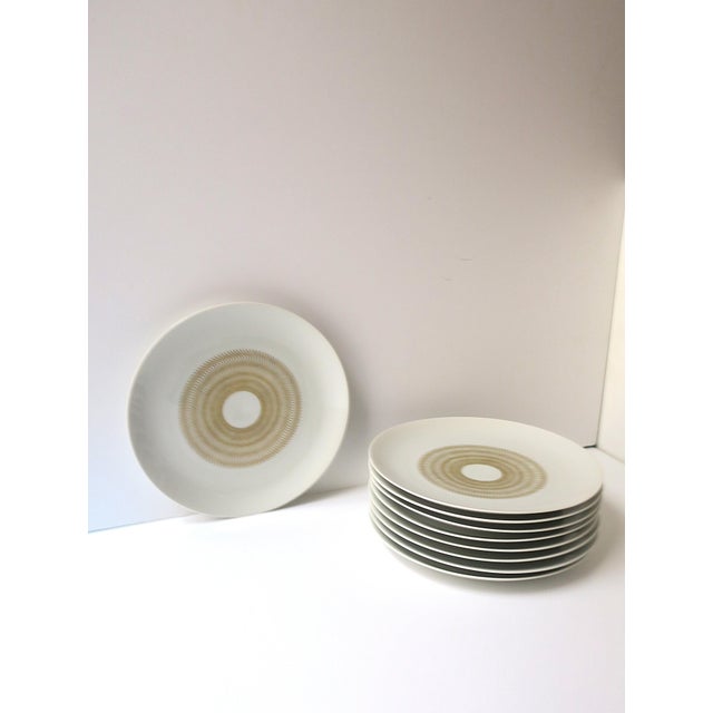 Mid 20th Century German Porcelain Dinner Plates, French Designer Jean Luce, Midcentury Modern, Set of 10 For Sale - Image 5 of 12