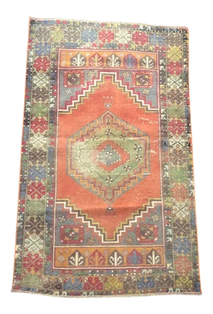 Distressed Turkish Vintage Rug