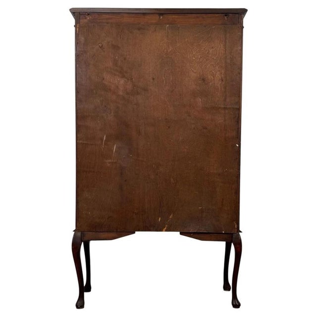 Early 20th Century Antique English Mahogany Glazed Display Cabinet For Sale - Image 9 of 12