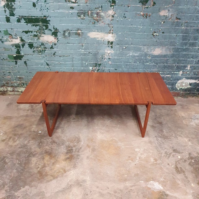 France & Daverkosen 1960s Peter Hvidt and Orla Mølgaard-Nielsen Solid Teak Coffee Table For Sale - Image 4 of 6