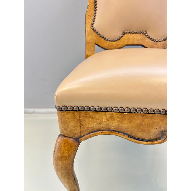 Minton-Spidell dining chair, Los Angeles. Louis XV style, solid wood frame with velvet back. Upholstered in high-quality...