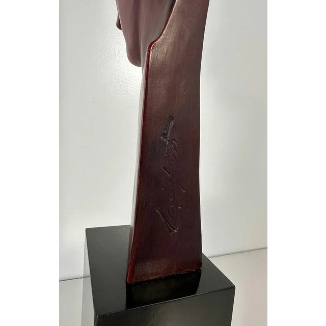 Wood G. Cacciapuoti, Sculpture, 1930s, Wood and Stoneware For Sale - Image 7 of 12