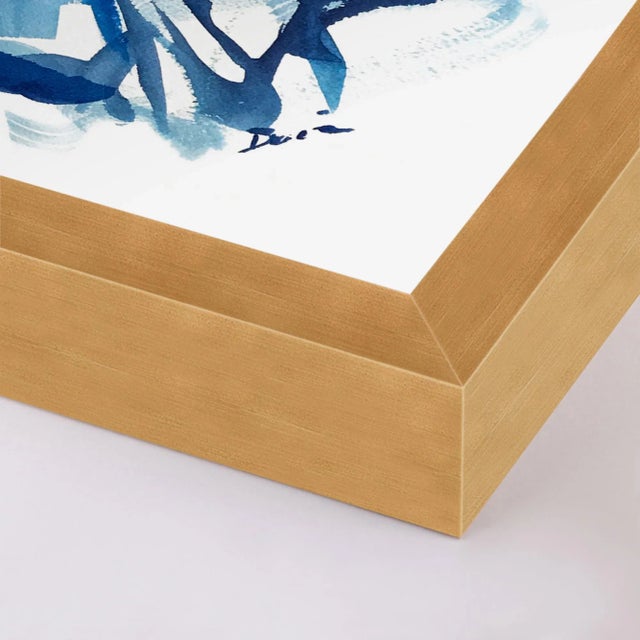 DESCRIPTION: Blue Girls Diptych by Maren Devine in Gold Frame, Small Art Print SPECIFICATIONS: Type: Framed Paper....