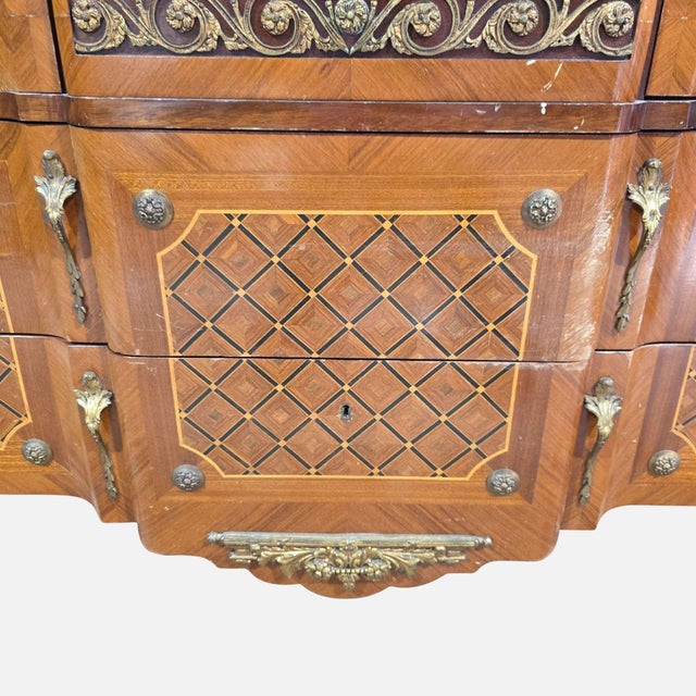 Antique Sideboard With Marble Top For Sale In Phoenix - Image 6 of 8