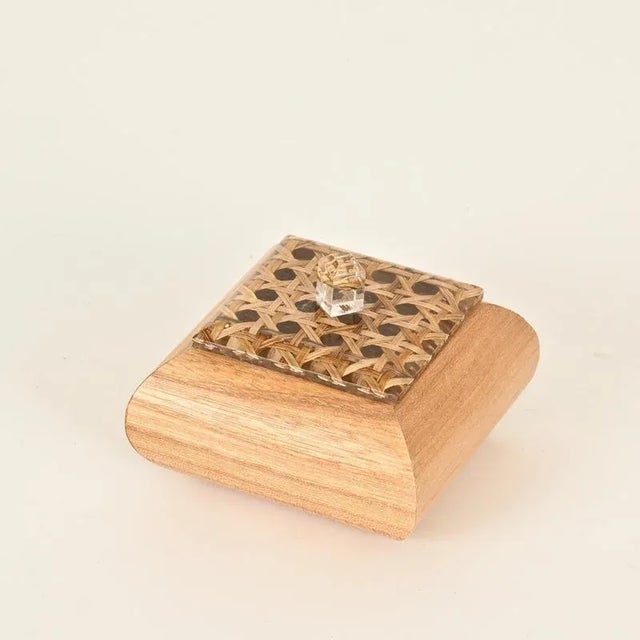 Decorative Boxes in Brass, Acrylic Glass and Vienna Straw from Dior, Italy, 1970s, Set of 3 For Sale - Image 12 of 18