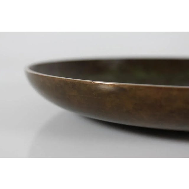 Art Deco Danish The Shepherdess and the Chimney Sweep Tinos Bronze Dish with Relief from H. C. Andersen, Denmark, 1950s For Sale - Image 4 of 11