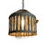 Vintage Indian iron cage basket thoughtfully repurposed into a one-of-a-kind pendant light, celebrating the raw beauty of...