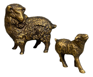 Japanese Copper Statues from Takaoka, Japan, 1970s, Set of 2