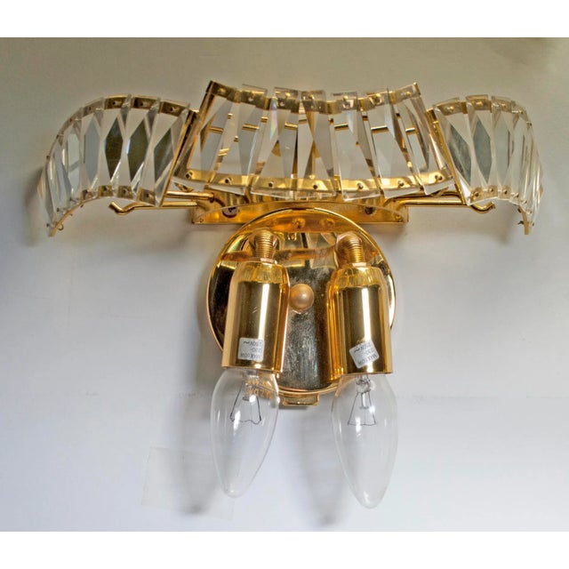 Brass & Murano Glass Triedri Wall Lights from Venini, 1970s, Set of 2 For Sale - Image 12 of 14