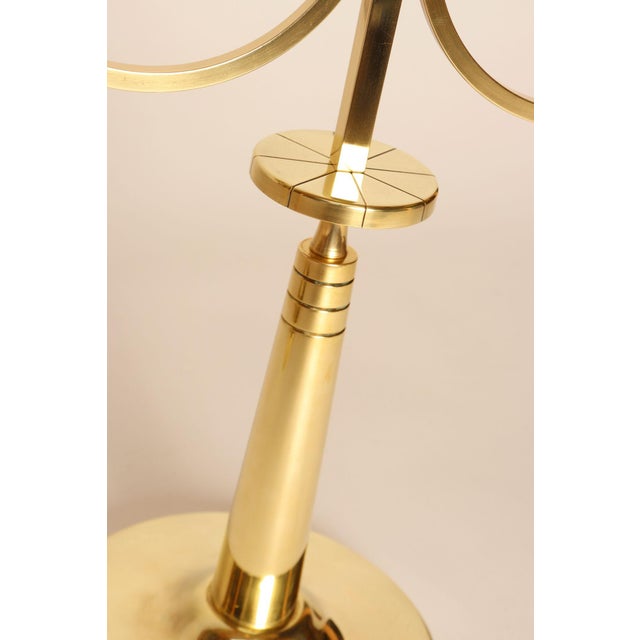 Pair of Vintage Brass Candelabra by Tommi Parzinger for Dorlyn Silversmiths For Sale - Image 9 of 16