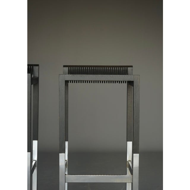 Minimalist Bar Stools by Ruud Jan Kokke, 1980s, Set of 2 For Sale - Image 12 of 18