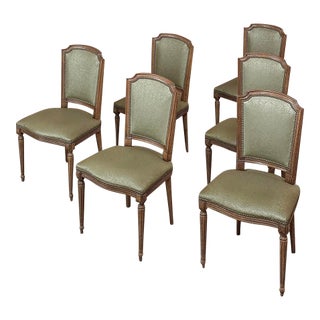 Set of 6 Antique French Louis XVI Dining Chairs For Sale