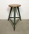 Vintage Industrial factory stool made in former Czechoslovakia during the 1960s It features a wooden seat and a green iron...