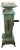 Rococo Sky Blue Green Geometric Pedestal – Marble Top Column With Bronze & Gold Leaf Details For Sale
