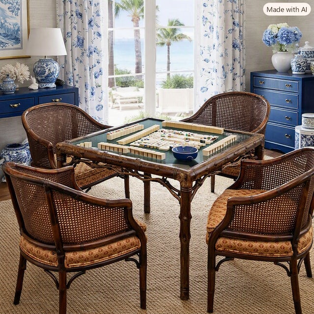 Vintage McGuire Faux Bois Game Table or Breakfast Table For Sale - Image 11 of 13