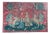 Antique French Screen Printed Tapestry Lady and Licorn, 1950s For Sale