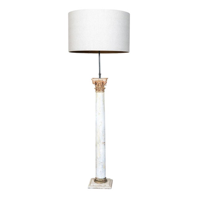 Antique Column Floor Lamp For Sale