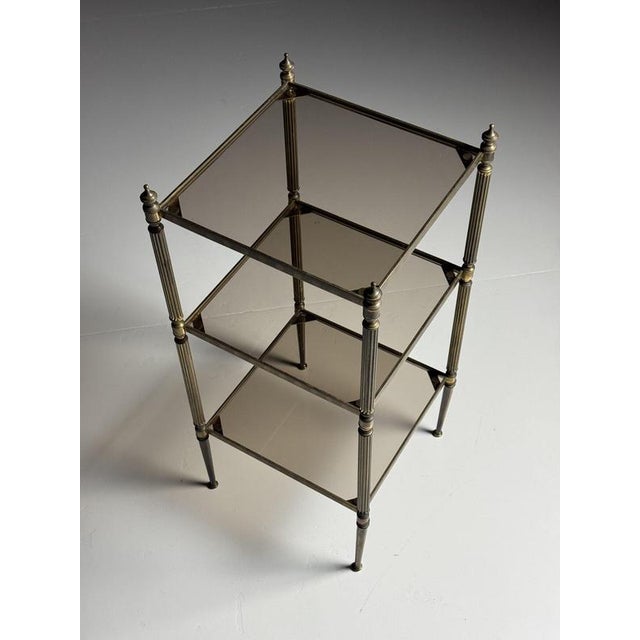 Tiered Metal Side Table For Sale - Image 12 of 17