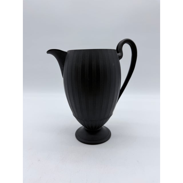 Antique Wedgwood Black Basalt Neoclassical Creamer / Pitcher, 19th century, likely first half. A beautifully formed...