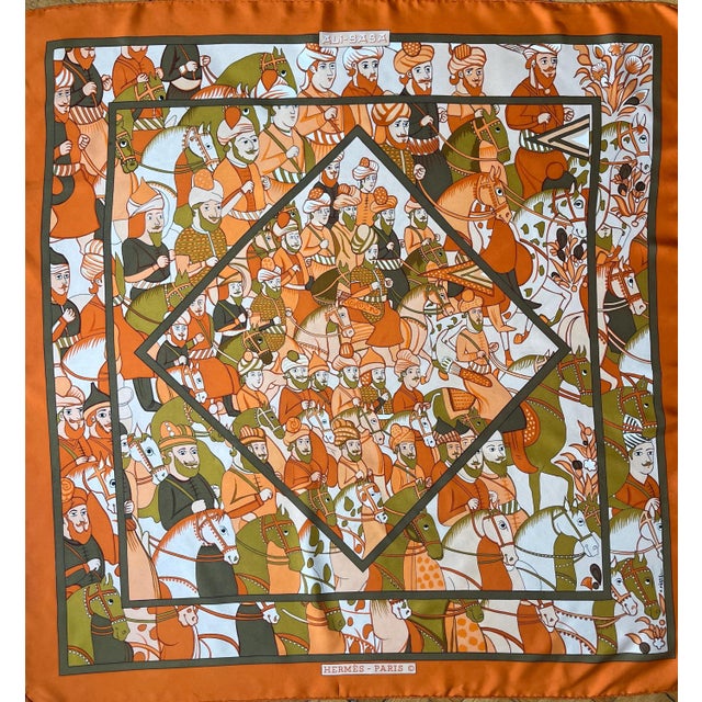 Contemporary HERMÈS ALI BABA Silk Scarf edited 1972 Pierre Peron For Sale - Image 3 of 12