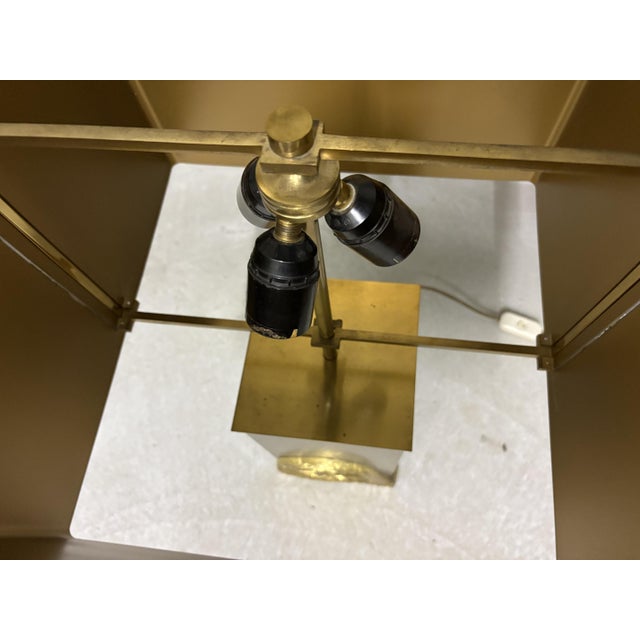 Gold Vague Table Lamp by Chrystiane Charles for Maison Charles, 1970s For Sale - Image 8 of 12