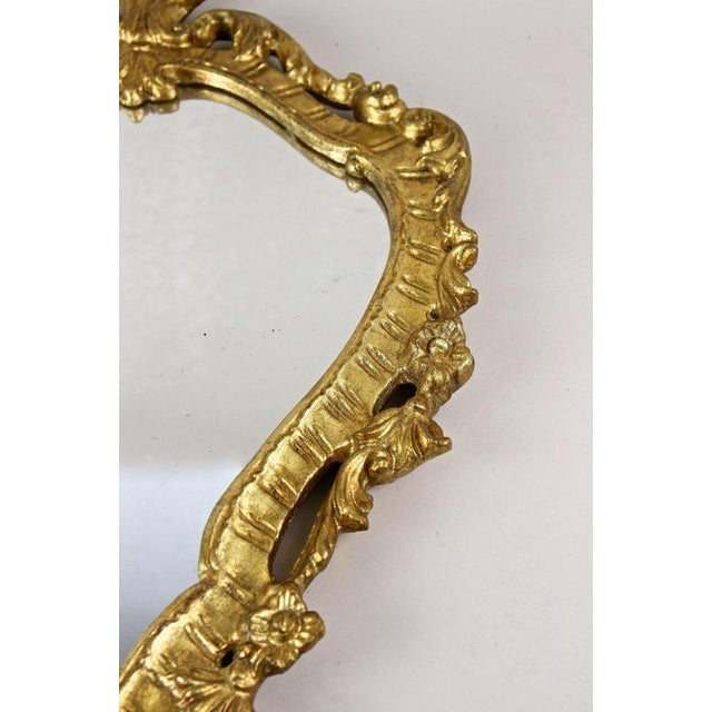 Gold Baroque Handcarved Gilt Wall Mirror, Italy, 1790s For Sale - Image 8 of 18