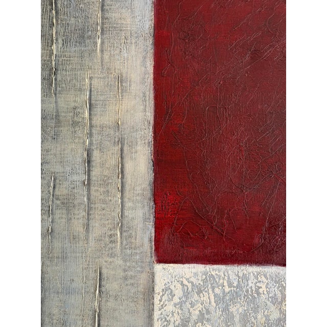 Original Signed Abstract Painting by Becky C. – 42 X 42 Inches – One-of-a-Kind Color Block on Cloth For Sale - Image 9 of 12