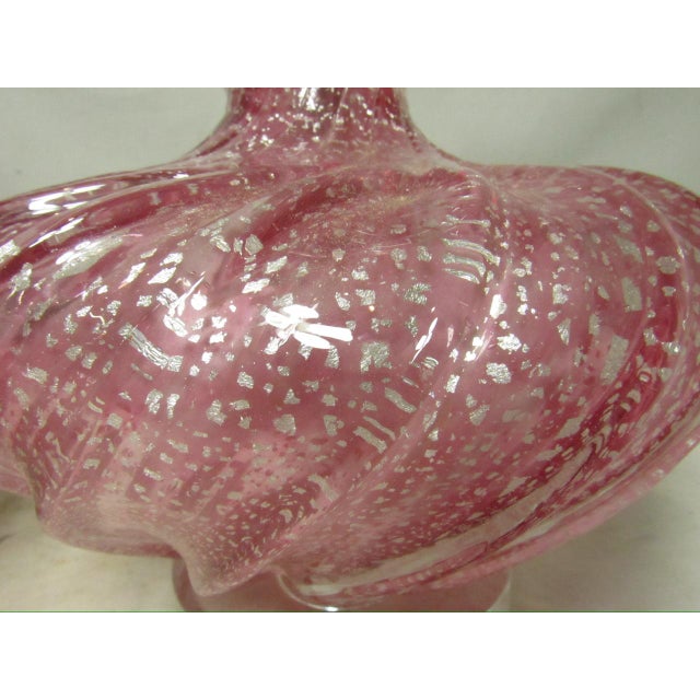1950s Rose Murano Art Glass Lamps - a Pair For Sale - Image 11 of 13