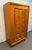 Mid-Century Brutalist Two-Piece Oak and Burl Armoire by Tobago Furniture For Sale In New York - Image 6 of 14