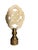 Late 20th Century Pair of Carved Stone Floral Lamp Finials With Brass Bases For Sale - Image 4 of 7