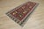 1970s Scandinavian Style Geometric Design Red Handmade Oushak Kilim Runner Rug For Sale - Image 4 of 12