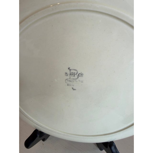 Charming late 19th Century French Majolica Plate signed Choisy le Roi. Ceramic Faience dish features a handsome Mallard...