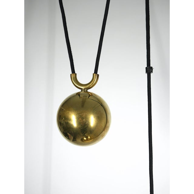 Height-Adjustable Pendant Light in Brass by Florian Schulz for Florian Schulz Gmbh, Germany, 1970s For Sale - Image 14 of 16