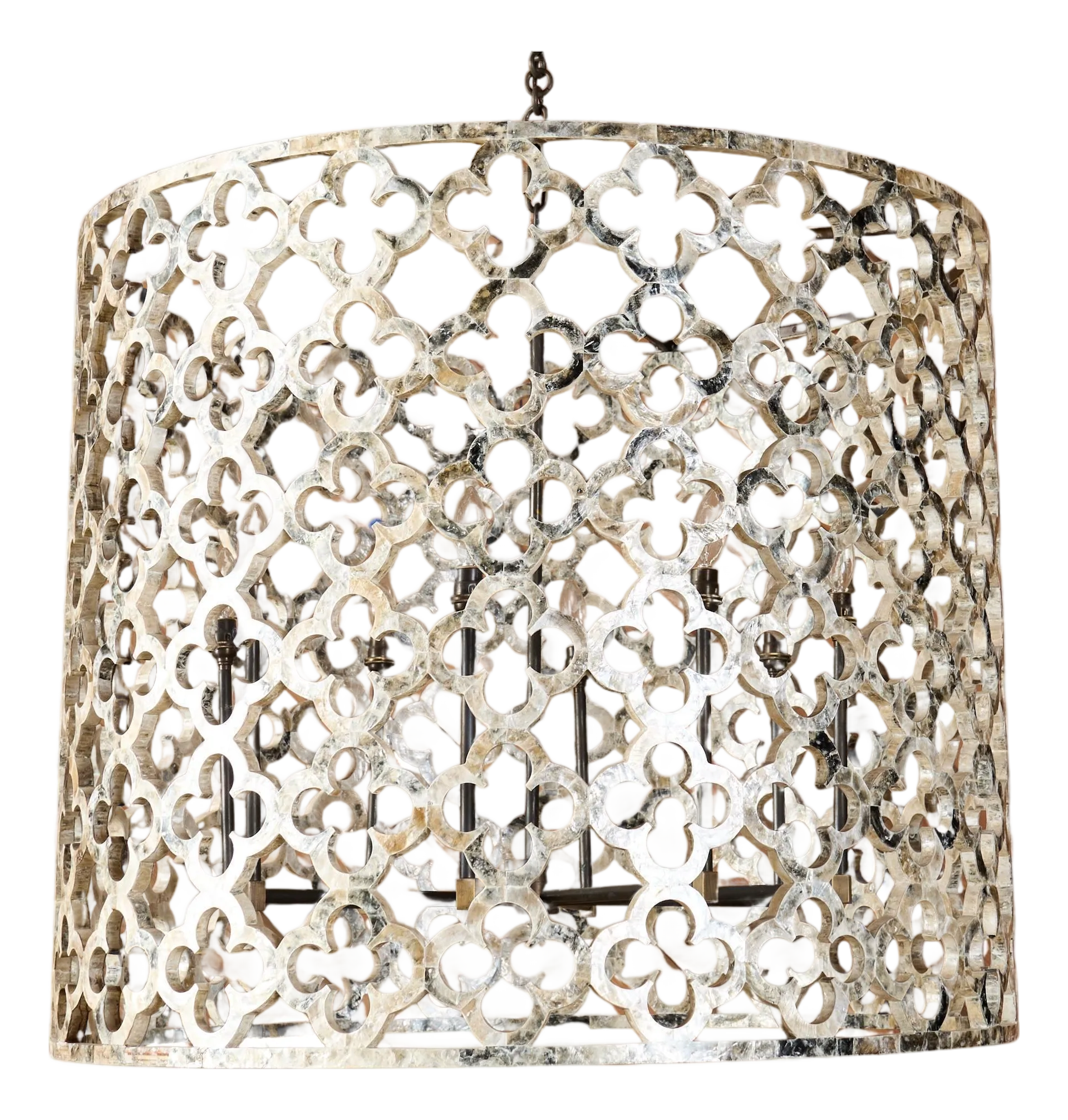 Monumental Ironies Capriz Shell Asilah Quatrefoil Chandelier