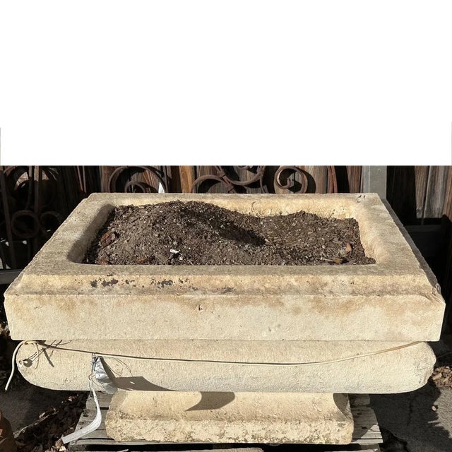 Stone French Bourguignon Stone Jardiniere For Sale - Image 7 of 12