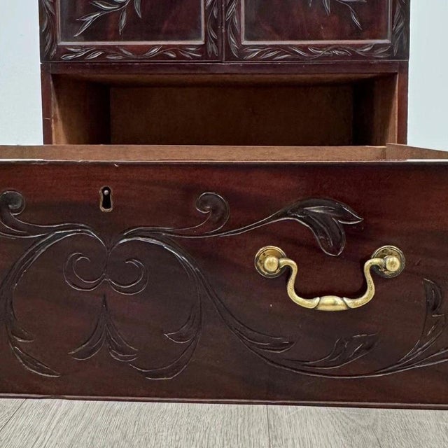 19th Century English Mahogany Cabinet Vitrine For Sale - Image 12 of 13