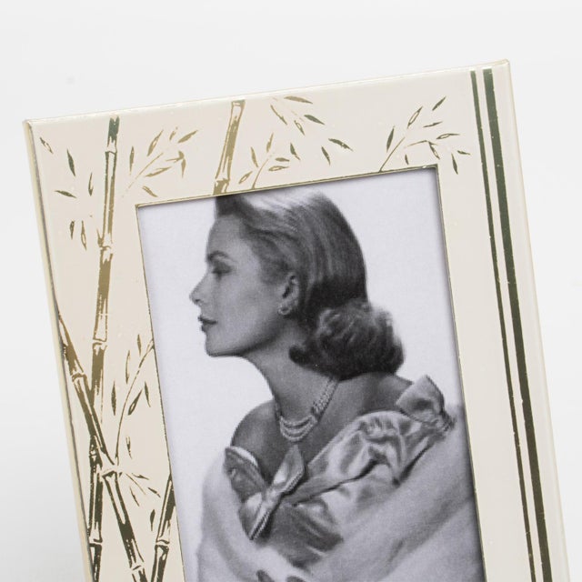 Umberto Mascagni White and Gilt Aluminum Picture Frame, Italy 1970s For Sale - Image 10 of 10