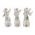 Vintage French Crystal Musical Angel Trio, Sculptural Holiday Decor For Sale