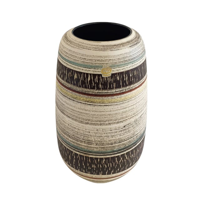 Large Mid-Century Sgraffito Ceramic Vase by Spara, West Germany, 1950s For Sale - Image 4 of 8