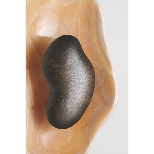 Contemporary Brass and Yellow Onyx Oyster Wall Sconces by Matlight Milano, Set of 2 For Sale - Image 3 of 9