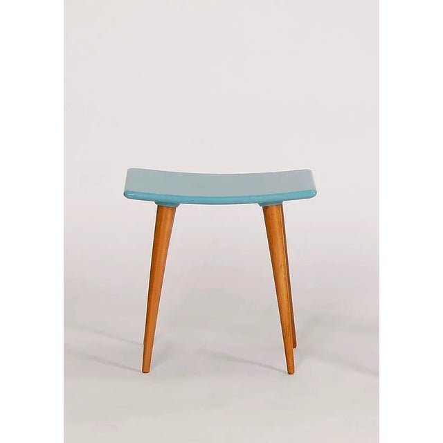 Wood Mid-Century Stool, 1960s For Sale - Image 7 of 8