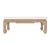 Matthew Izzo Home Massey Ming Style Rattan Bench With Ivory Linen Cushion For Sale