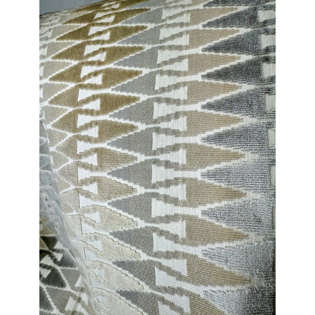 Textile Kravet “Aboca Velvet” in Quartz 22” Pillows-A Pair For Sale - Image 7 of 7